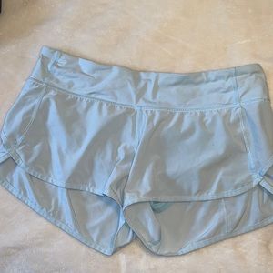 lululemon speed up shorts - mint green